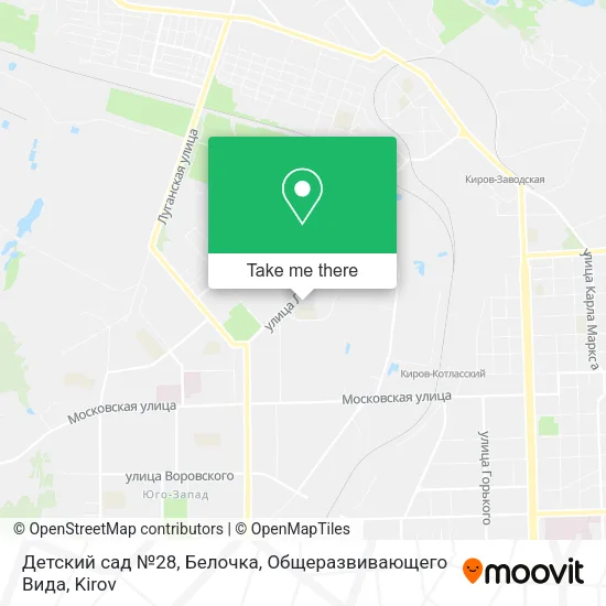 Детский сад №28, Белочка, Общеразвивающего Вида map
