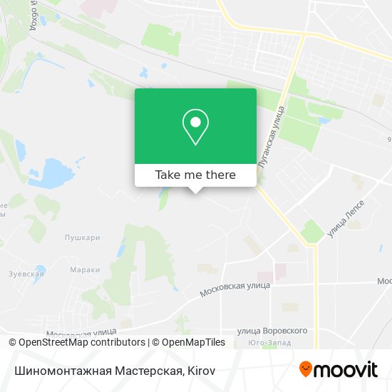 Шиномонтажная Мастерская map