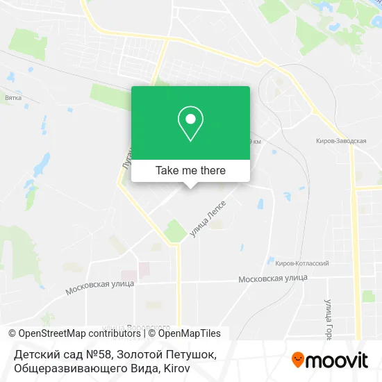 Детский сад №58, Золотой Петушок, Общеразвивающего Вида map