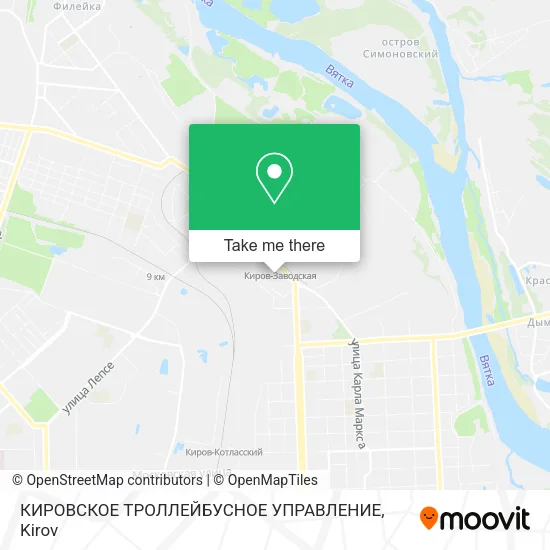 КИРОВСКОЕ ТРОЛЛЕЙБУСНОЕ УПРАВЛЕНИЕ map