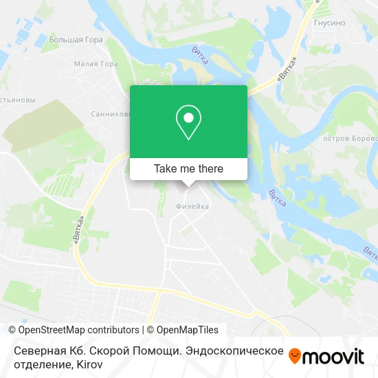 Северная Кб. Скорой Помощи. Эндоскопическое отделение map