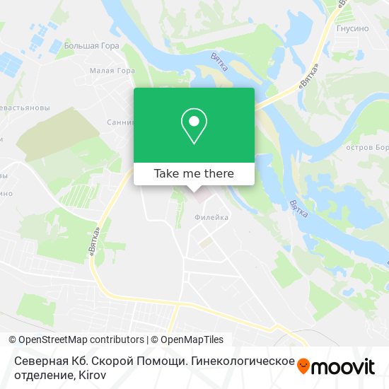 Северная Кб. Скорой Помощи. Гинекологическое отделение map