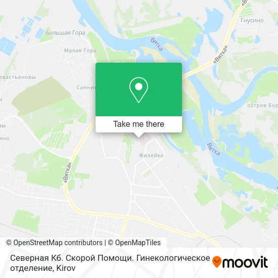 Северная Кб. Скорой Помощи. Гинекологическое отделение map
