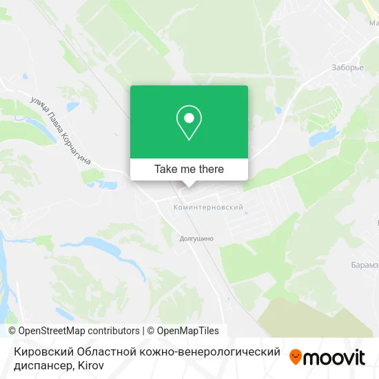 Кировский Областной кожно-венерологический диспансер map