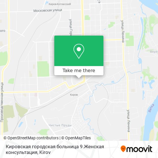 Кировская городская больница 9.Женская консультация map