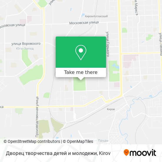 Дворец творчества детей и молодежи map