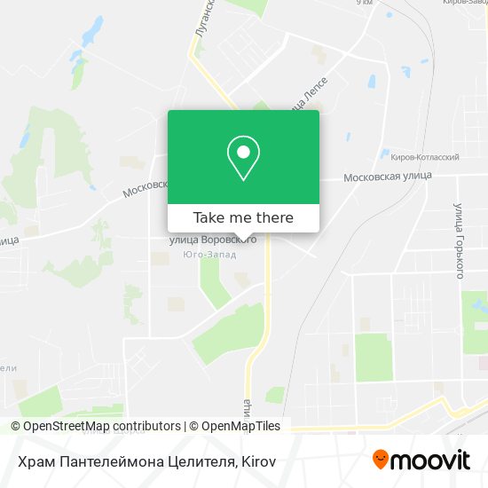 Храм Пантелеймона Целителя map