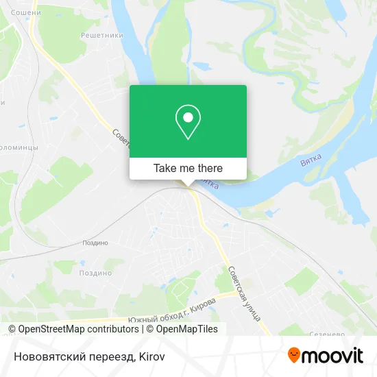 Нововятский переезд map