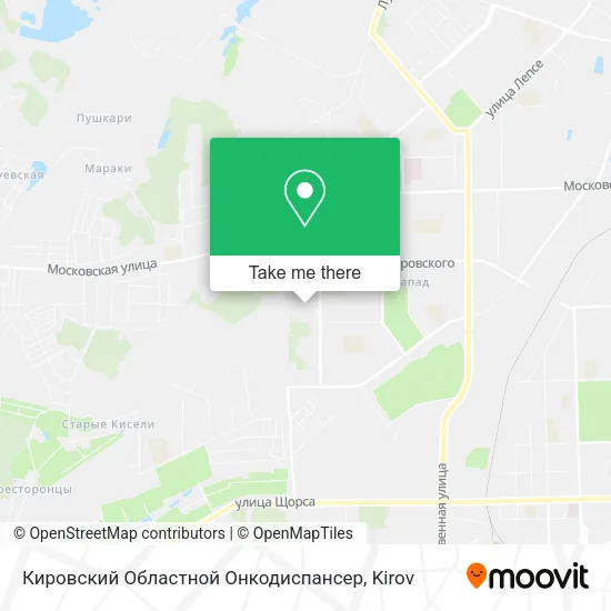 Кировский Областной Онкодиспансер map