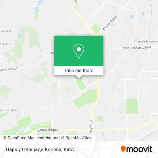 Парк у Площади Конева map