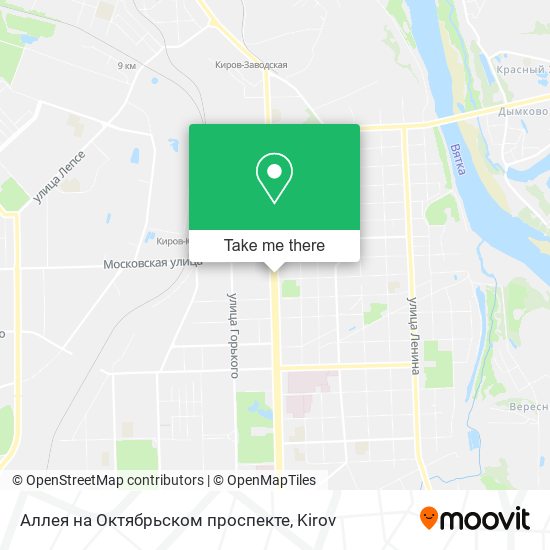 Аллея на Октябрьском проспекте map