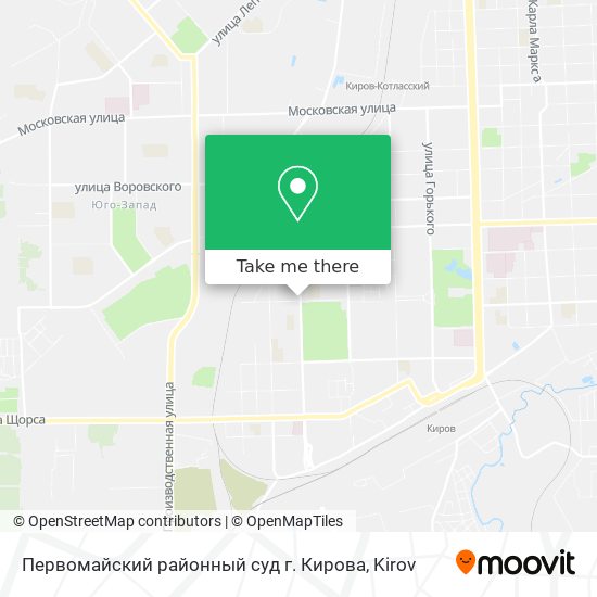 Первомайский районный суд г. Кирова map