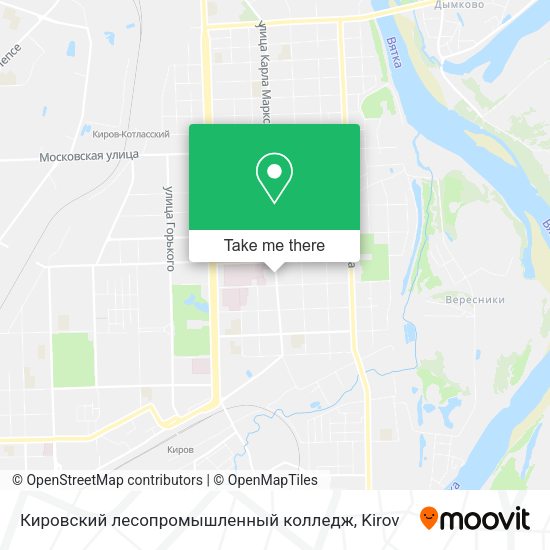 Кировский лесопромышленный колледж map