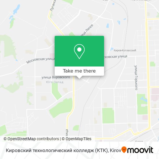 Кировский технологический колледж (КТК) map