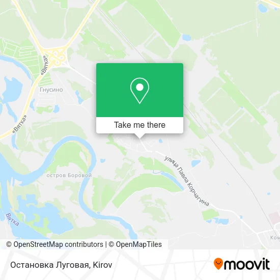 Остановка  Луговая map