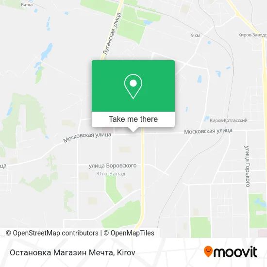 Остановка Магазин  Мечта map