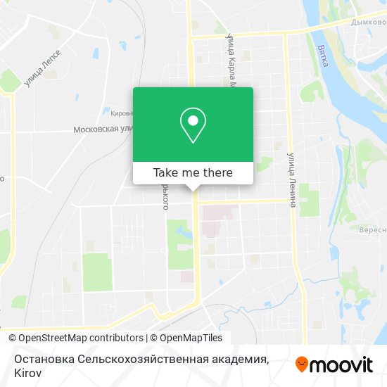 Остановка  Сельскохозяйственная академия map