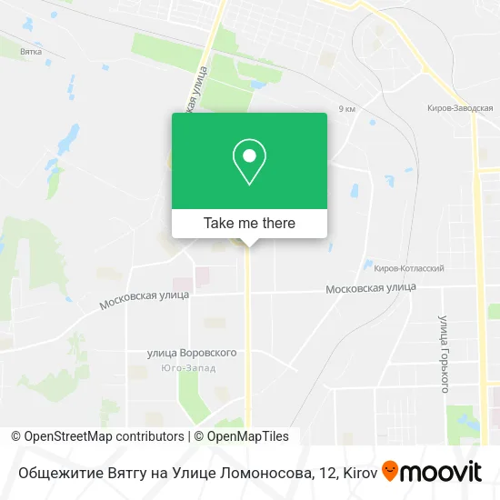 Общежитие Вятгу на Улице Ломоносова, 12 map