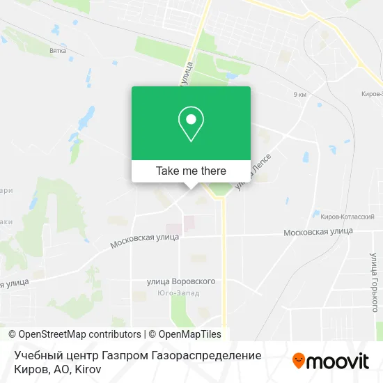 Учебный центр Газпром Газораспределение Киров, АО map