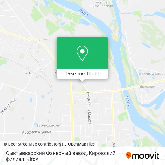 Сыктывкарский Фанерный завод, Кировский филиал map