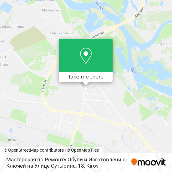 Мастерская по Ремонту Обуви и Изготовлению Ключей на Улице Сутырина, 18 map