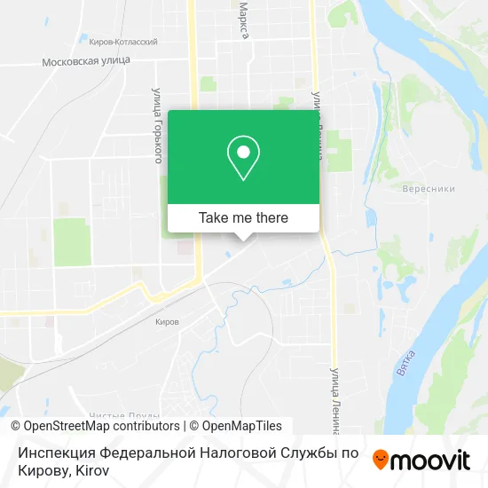 Инспекция Федеральной Налоговой Службы по Кирову map