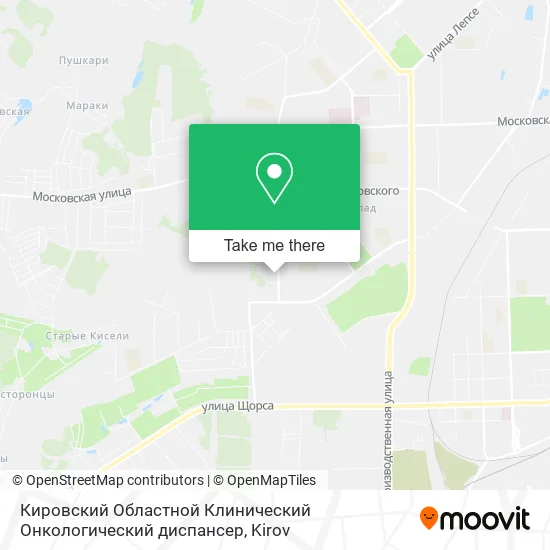 Кировский Областной Клинический Онкологический диспансер map