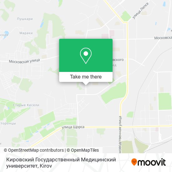 Кировский Государственный Медицинский университет map