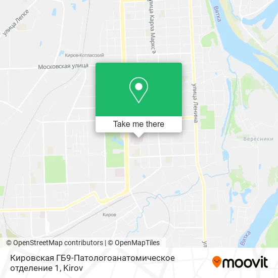 Кировская ГБ9-Патологоанатомическое отделение 1 map