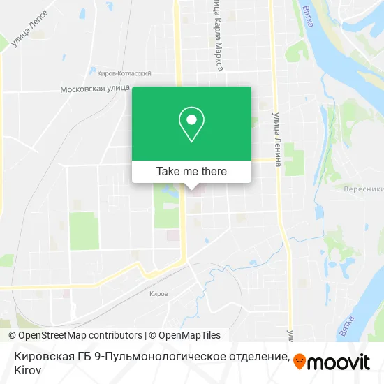Кировская ГБ 9-Пульмонологическое отделение map