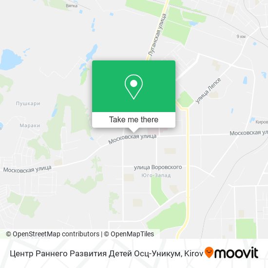 Центр Раннего Развития Детей Осц-Уникум map