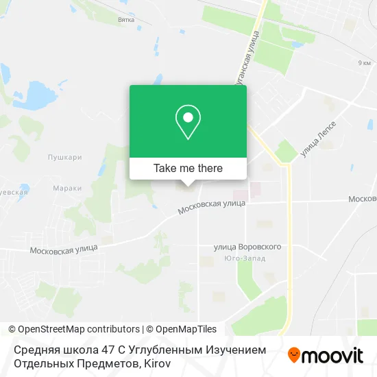 Средняя школа 47 С Углубленным Изучением Отдельных Предметов map