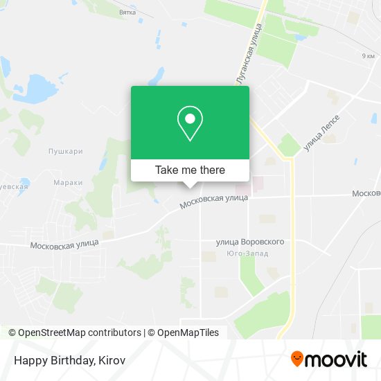 Happy Birthday map