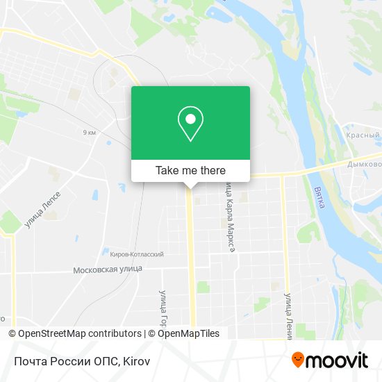 Почта России ОПС map