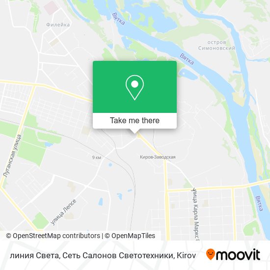 линия Света, Сеть Салонов Светотехники map