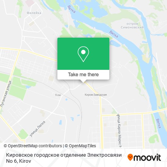 Кировское городское отделение Электросвязи No 6 map