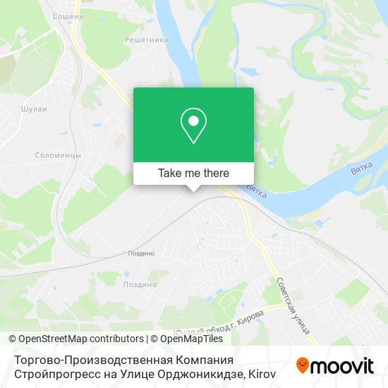 Торгово-Производственная Компания Стройпрогресс на Улице Орджоникидзе map