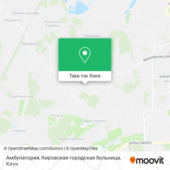 Амбулатория, Кировская городская больница map
