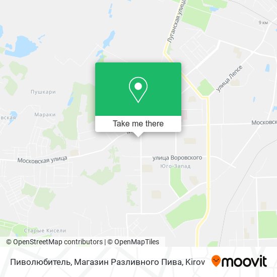 Пиволюбитель, Магазин Разливного Пива map