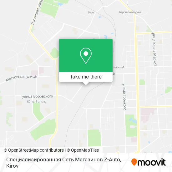 Специализированная Сеть Магазинов Z-Auto map