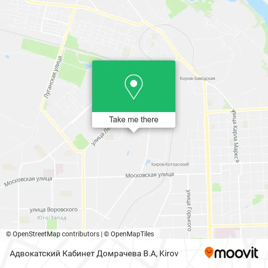 Адвокатский Кабинет Домрачева В.А map