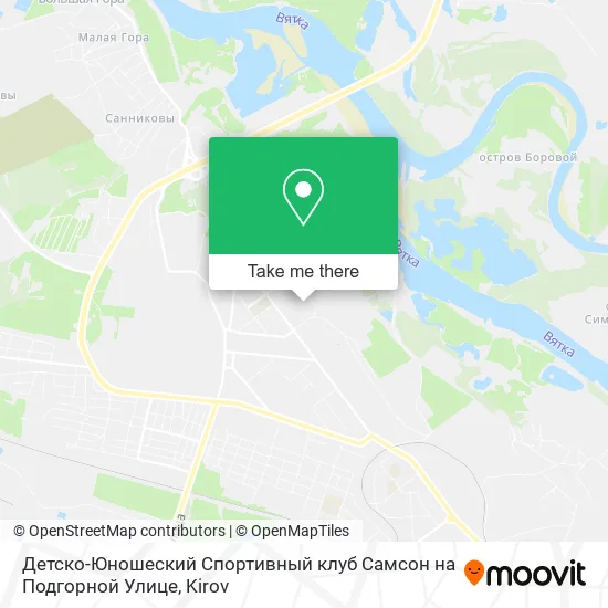 Детско-Юношеский Спортивный клуб Самсон на Подгорной Улице map