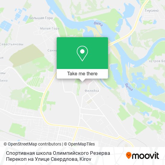 Спортивная школа Олимпийского Резерва Перекоп на Улице Свердлова map