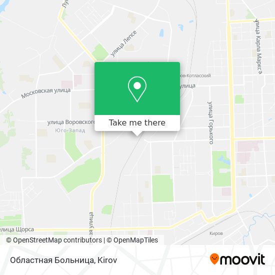 Областная Больница map