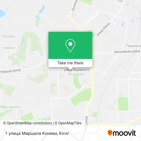 1 улица Маршала Конева map