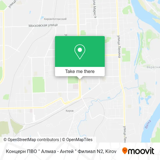 Концерн ПВО " Алмаз - Антей " Филиал N2 map