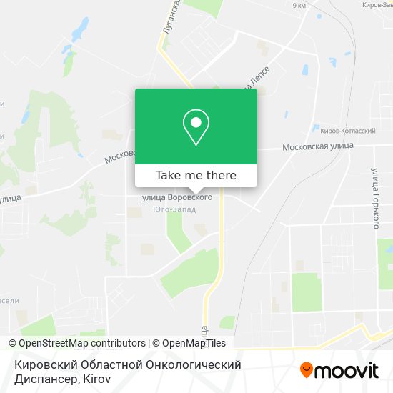 Кировский Областной Онкологический Диспансер map