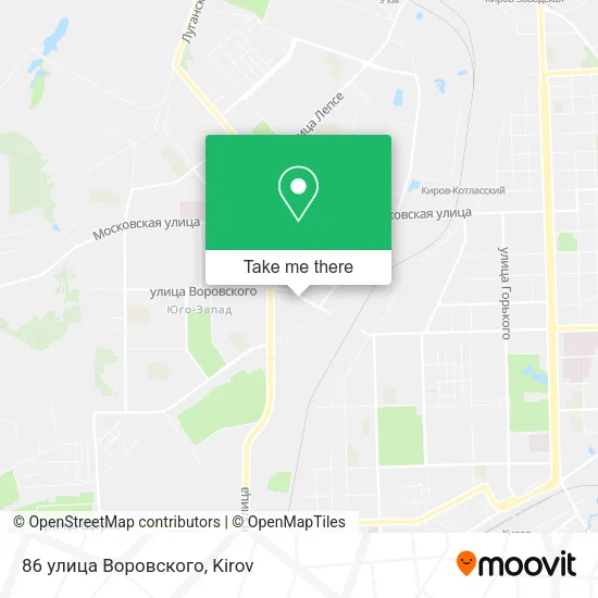 86 улица Воровского map