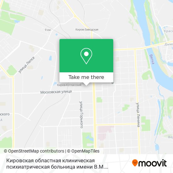 Кировская областная клиническая психиатрическая больница имени В.М. Бехтерева map