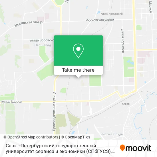 Санкт-Петербургский государственный университет сервиса и экономики (СПбГУСЭ) map